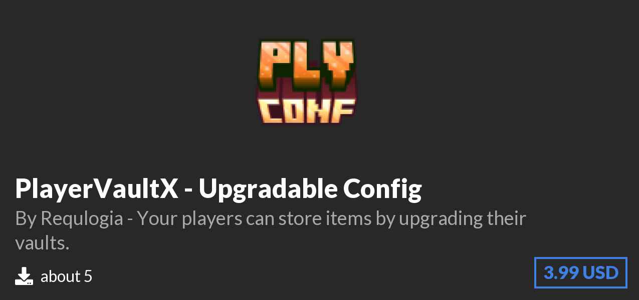 Download PlayerVaultX - Upgradable Config on Polymart