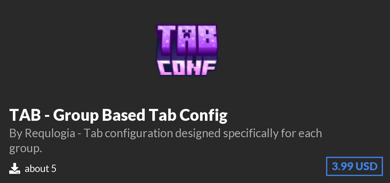 Download TAB - Group Based Tab Config on Polymart