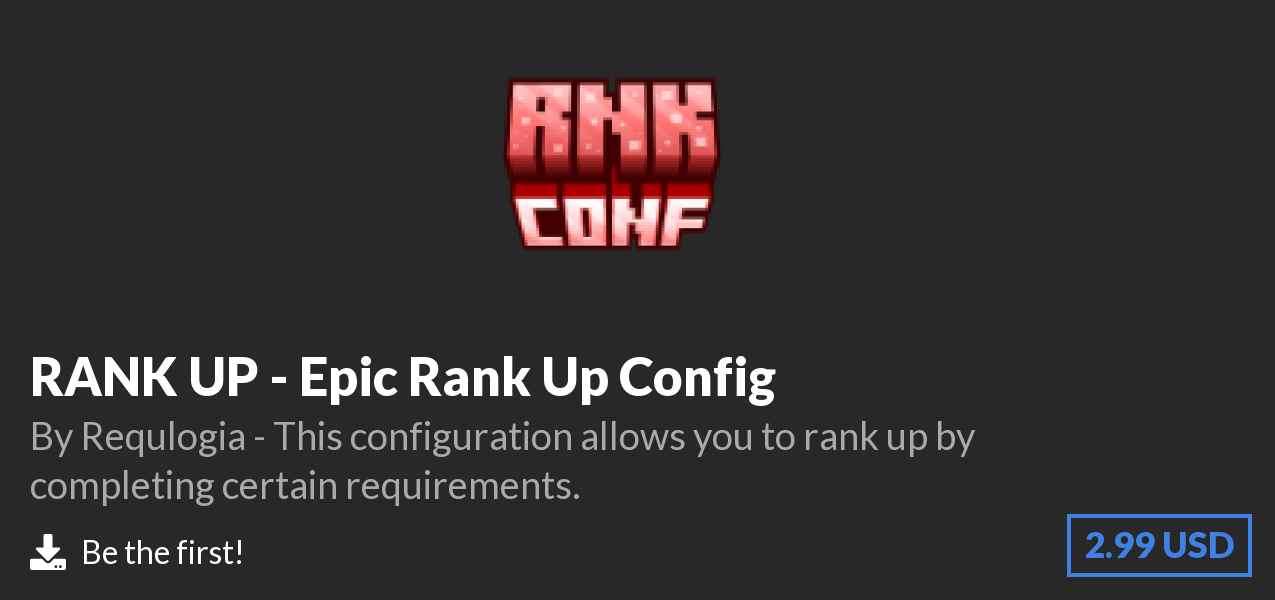 Download RANK UP - Epic Rank Up Config on Polymart
