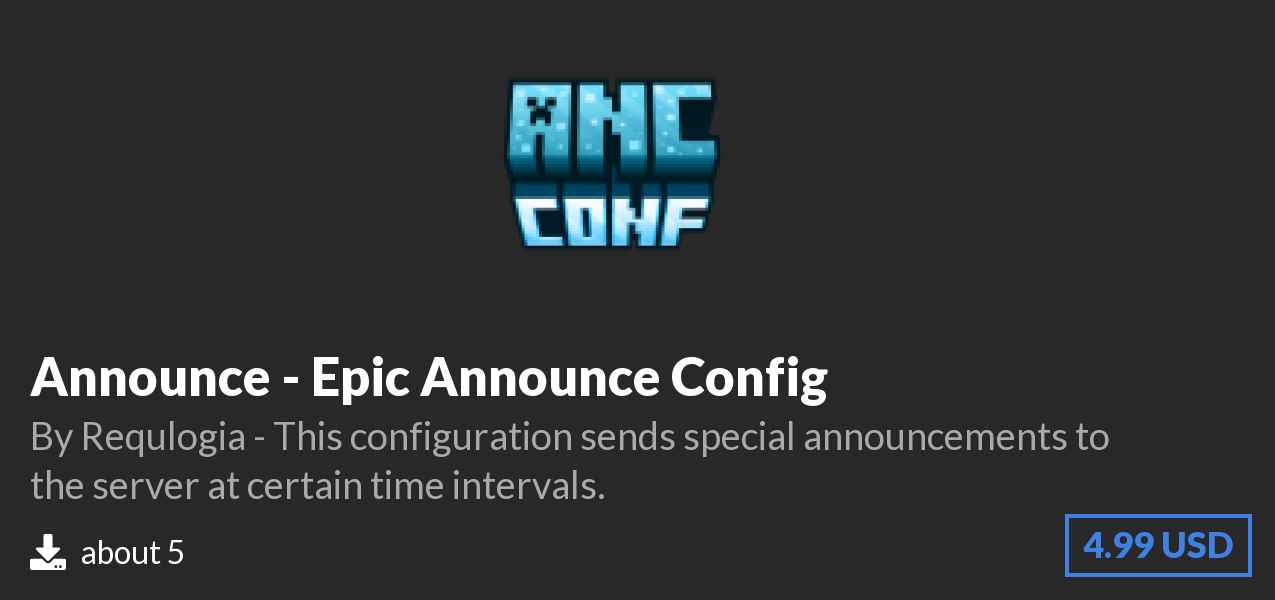 Download Announce - Epic Announce Config on Polymart