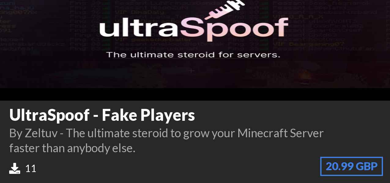 Download UltraSpoof - Fake Players on Polymart