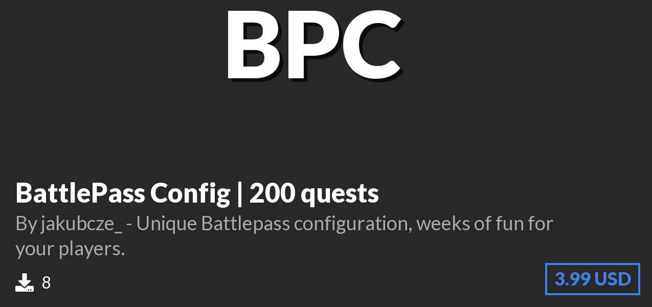 Download BattlePass Config | 200 quests on Polymart