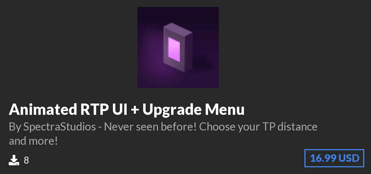 Download Animated RTP UI + Upgrade Menu on Polymart