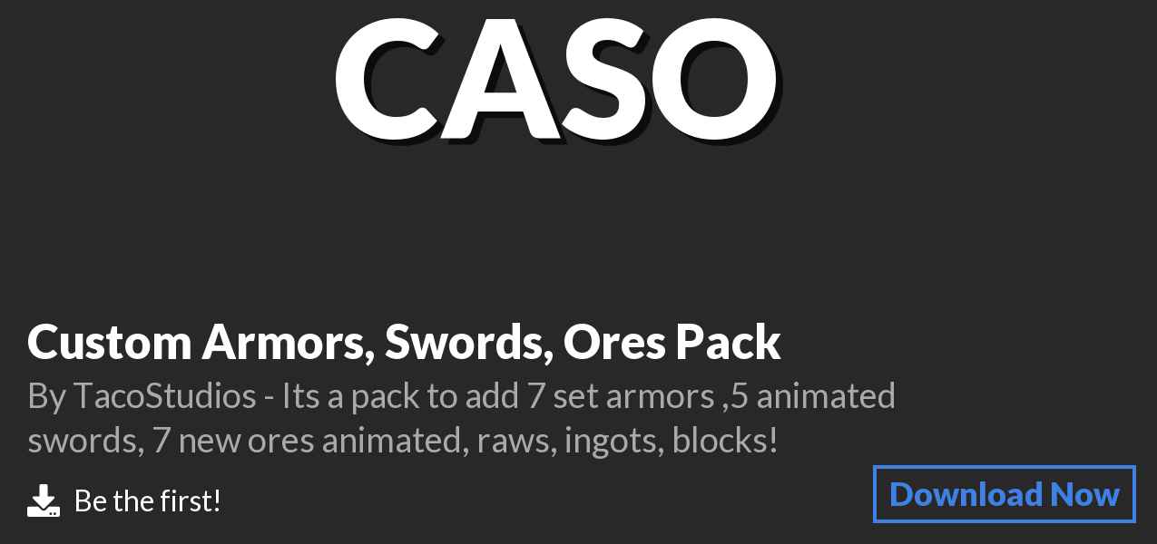 Download Custom Armors, Swords, Ores Pack on Polymart