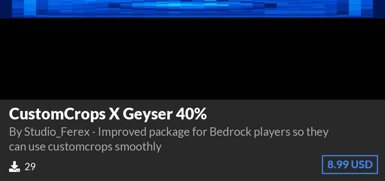 Download CustomCrops X Geyser 40% on Polymart
