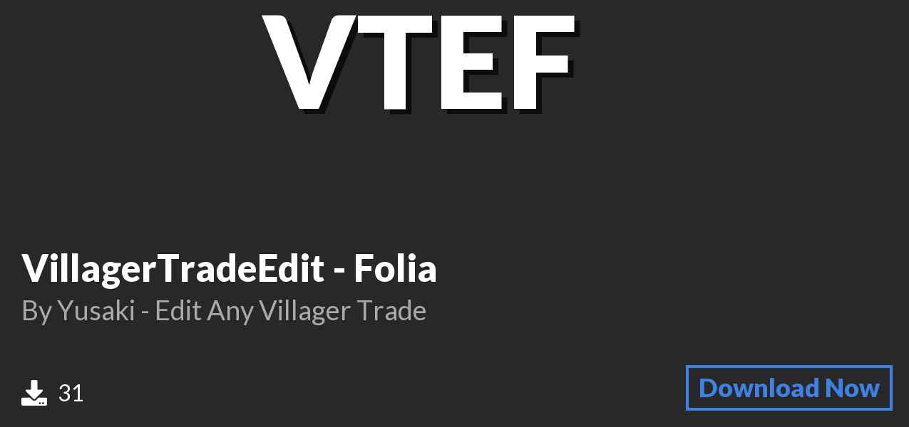 Download VillagerTradeEdit - Folia on Polymart