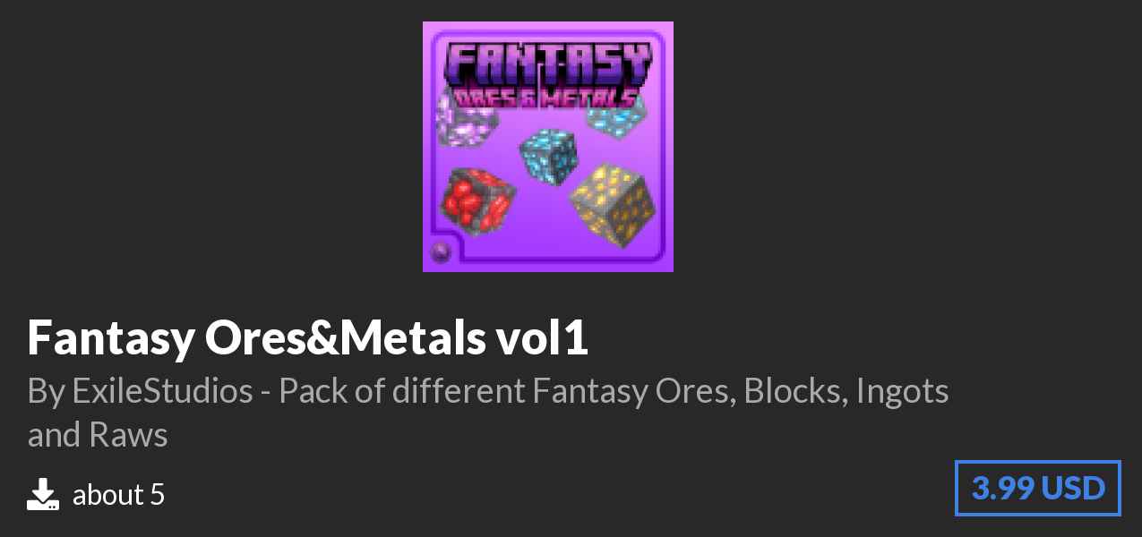 Download Fantasy Ores&Metals vol1 on Polymart