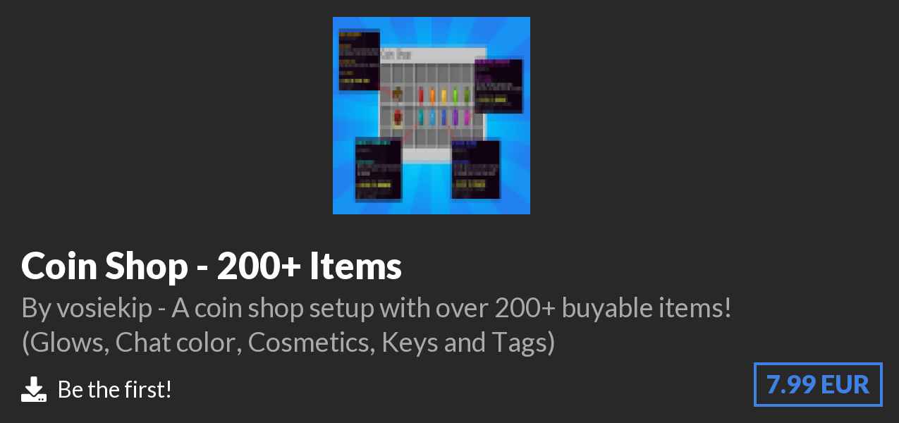 Download Coin Shop - 200+ Items on Polymart