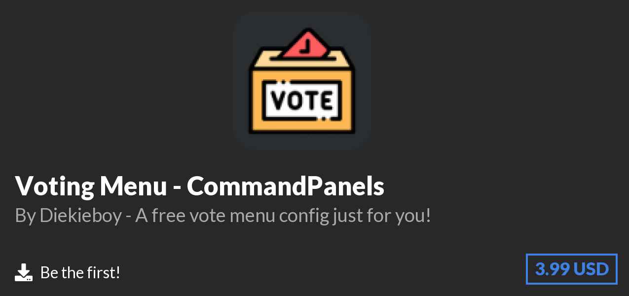 Download Voting Menu - CommandPanels on Polymart