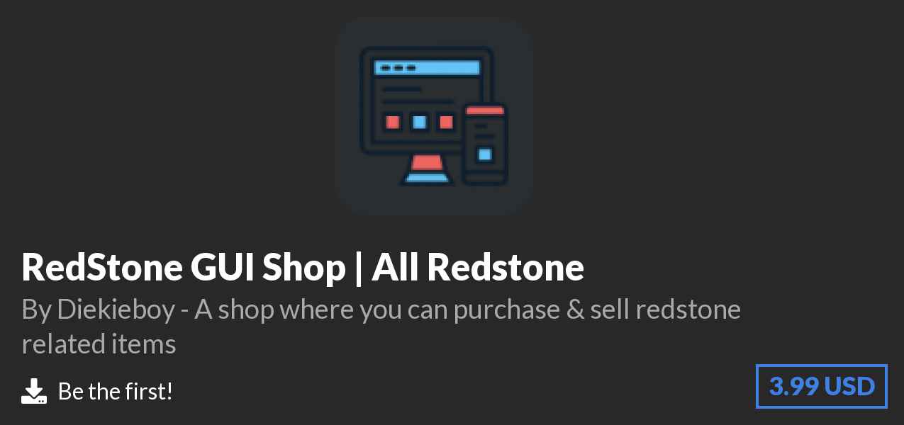 Download RedStone GUI Shop | All Redstone on Polymart