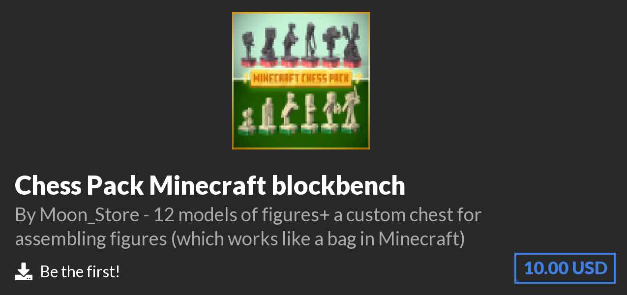 Download Chess Pack Minecraft blockbench on Polymart