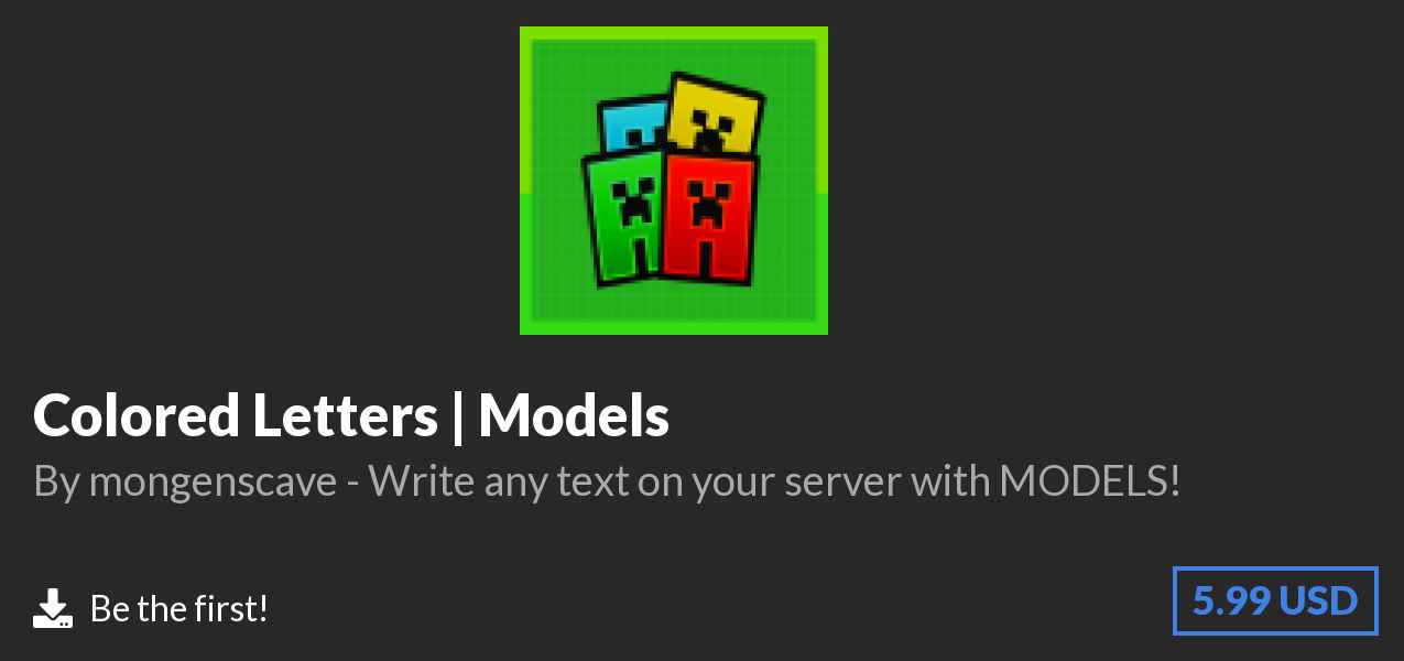 Download Colored Letters | Models on Polymart