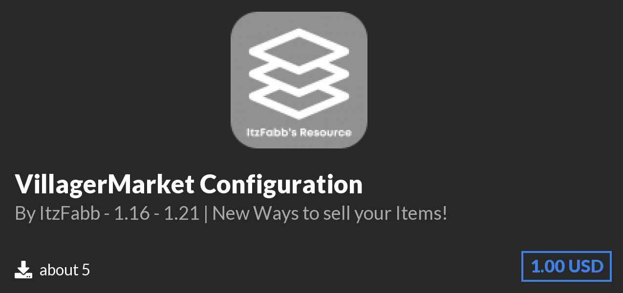 Download VillagerMarket Configuration on Polymart