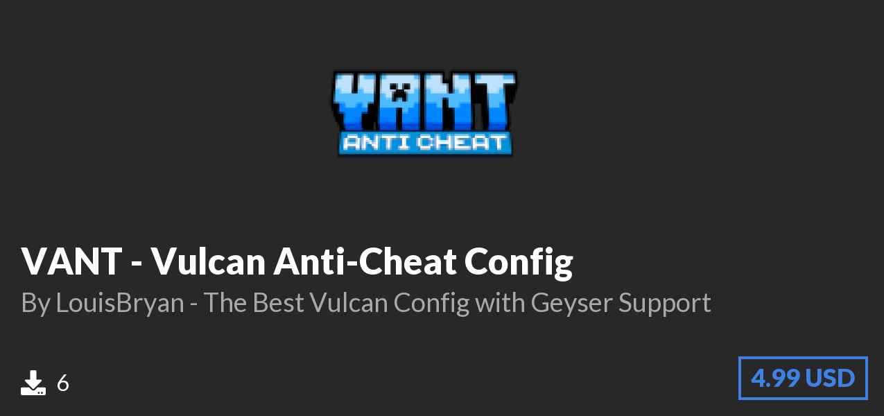 Download VANT - Vulcan Anti-Cheat Config on Polymart