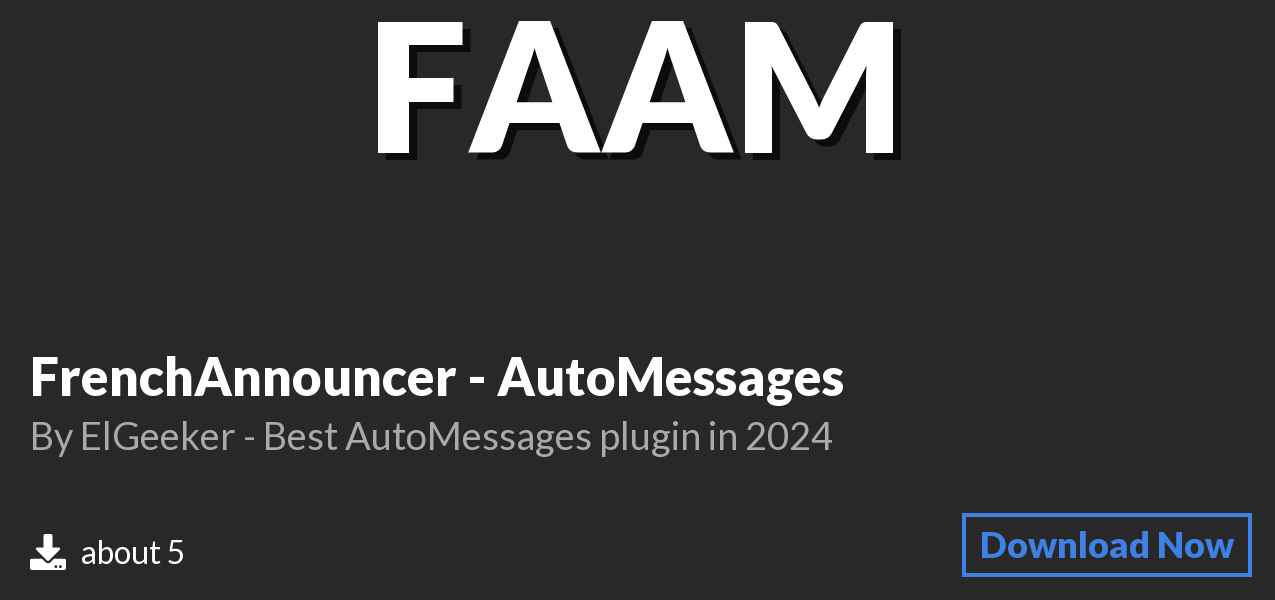 Download FrenchAnnouncer - AutoMessages on Polymart