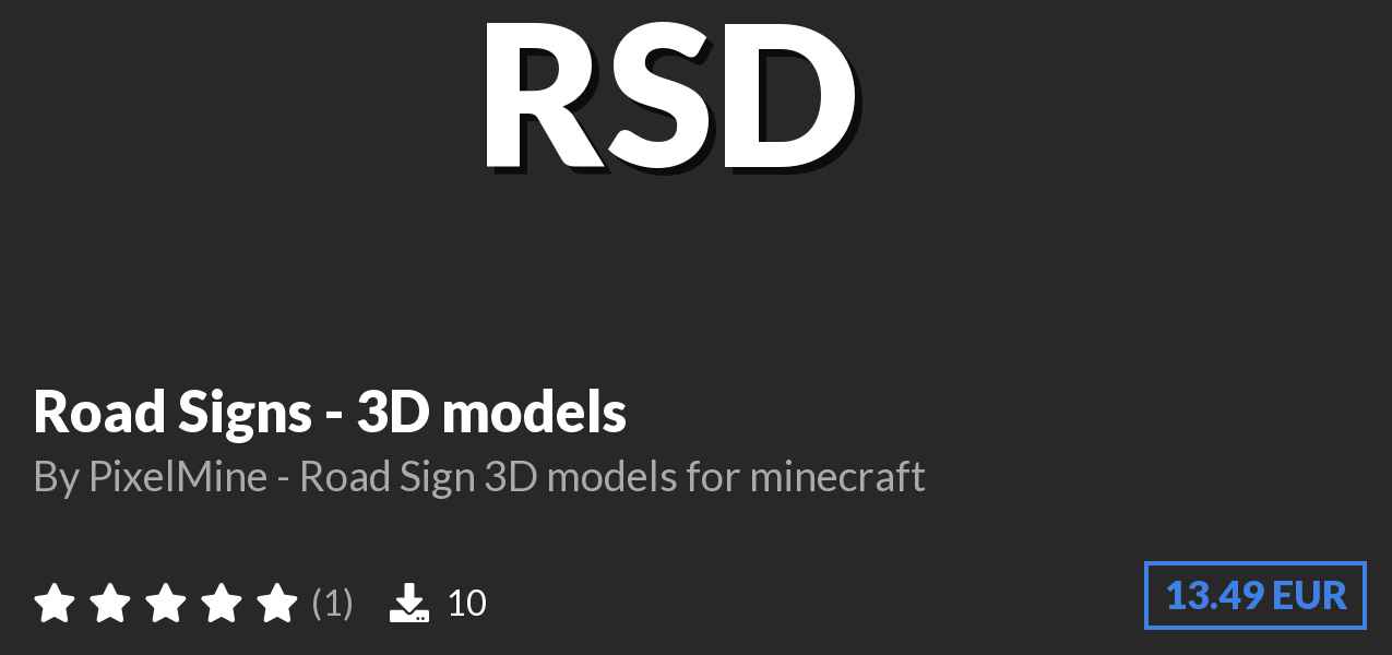 Download Road Signs - 3D models on Polymart
