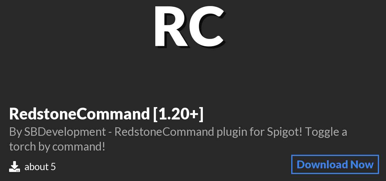 Download RedstoneCommand [1.20+] on Polymart