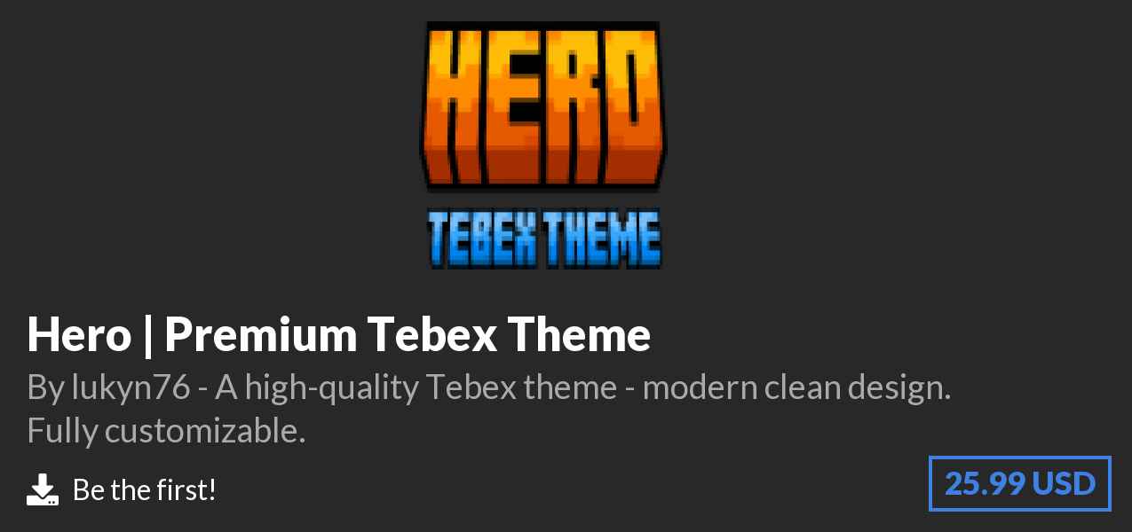 Download Hero | Premium Tebex Theme on Polymart