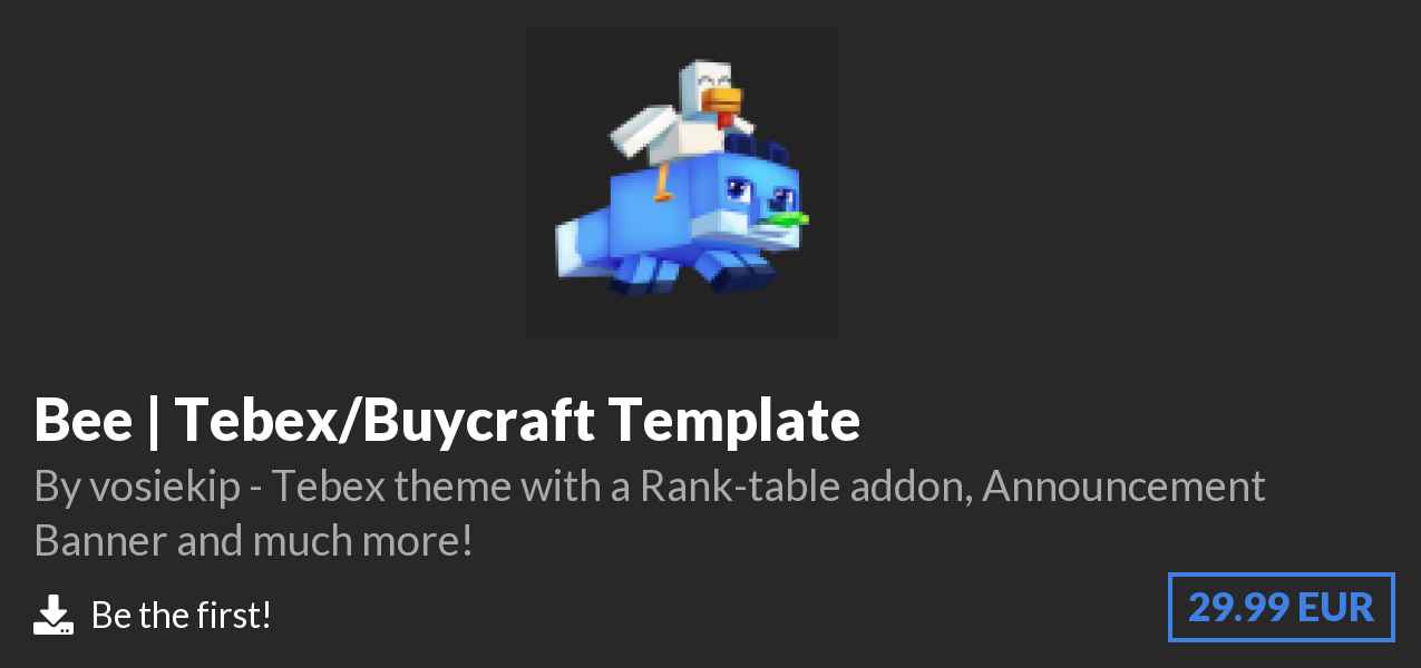 Download Bee | Tebex/Buycraft Template on Polymart