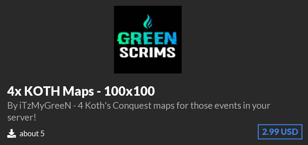 Download 4x KOTH Maps - 100x100 on Polymart