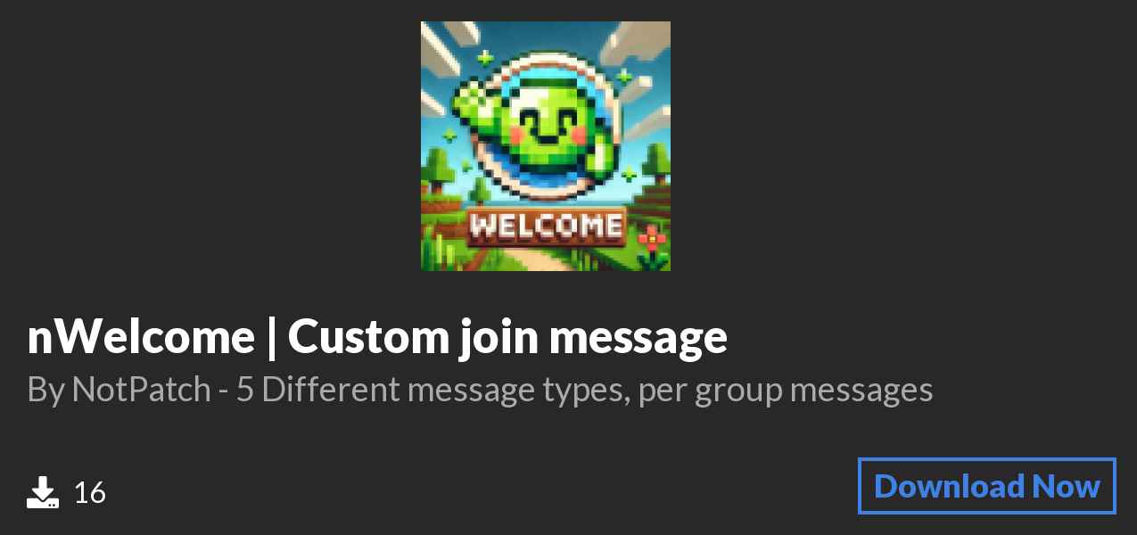 Download nWelcome | Custom join message on Polymart