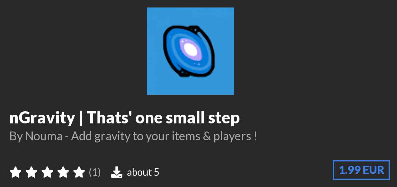 Download nGravity | Thats' one small step on Polymart