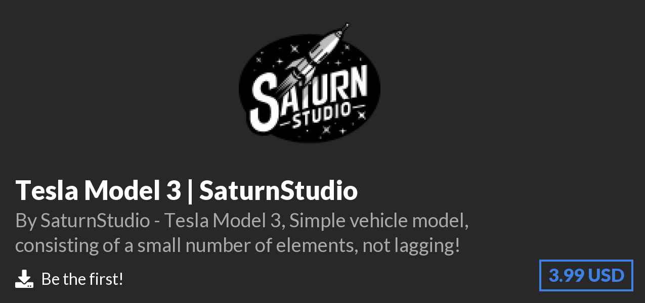 Download Tesla Model 3 | SaturnStudio on Polymart