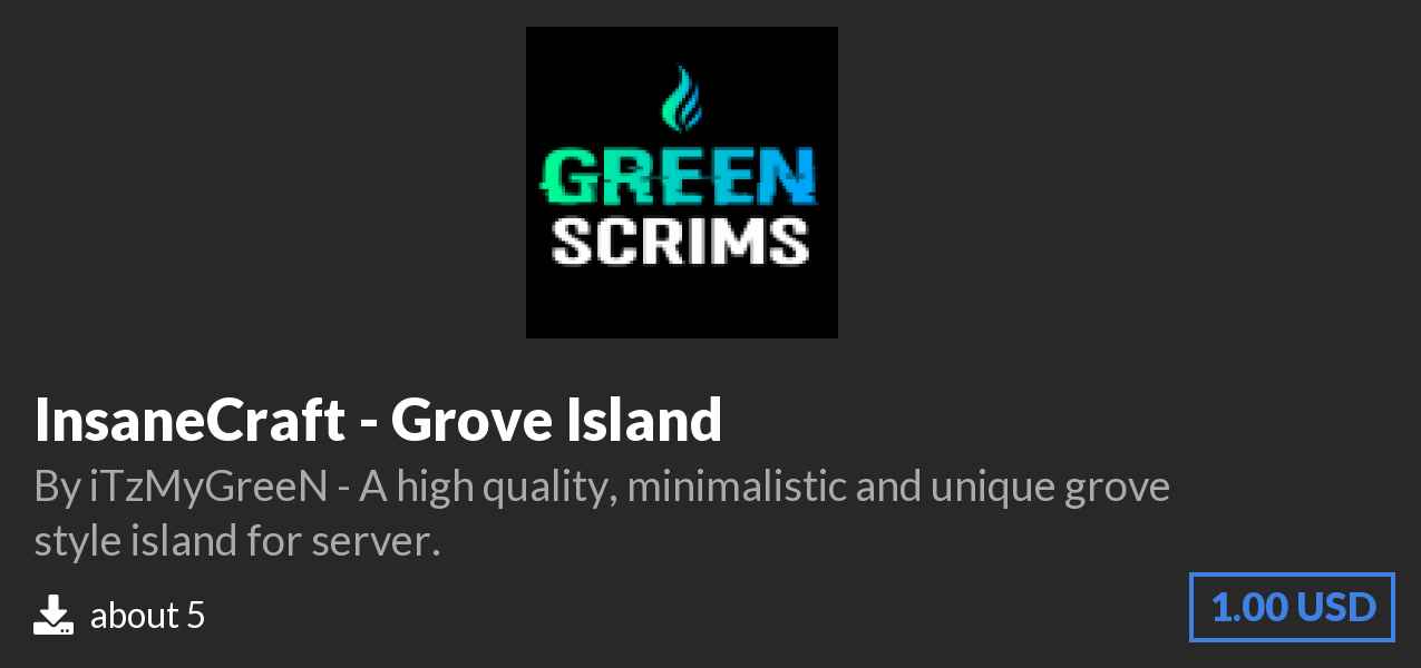 Download InsaneCraft - Grove Island on Polymart