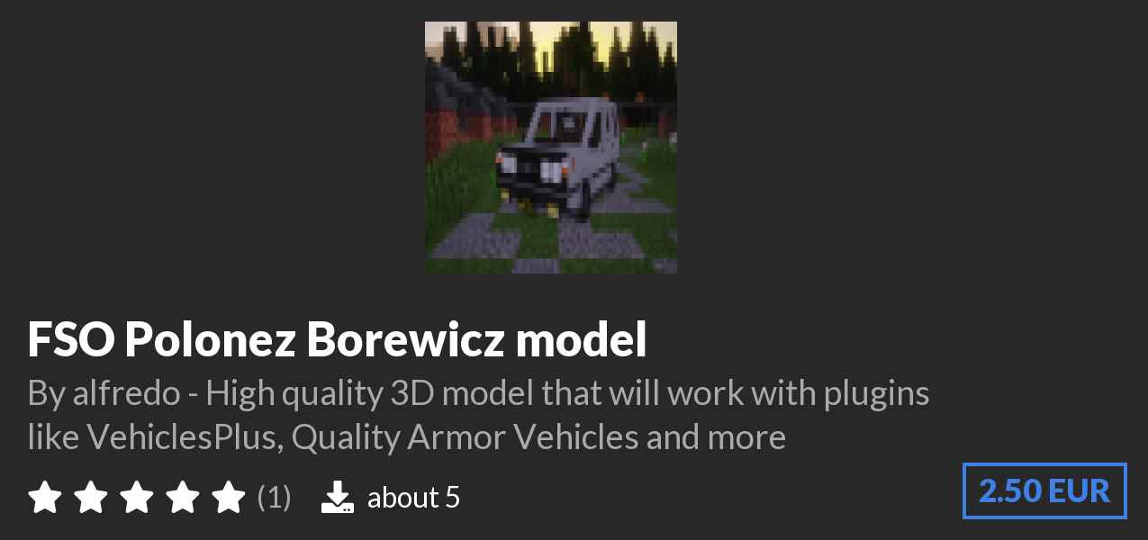 Download FSO Polonez Borewicz model on Polymart