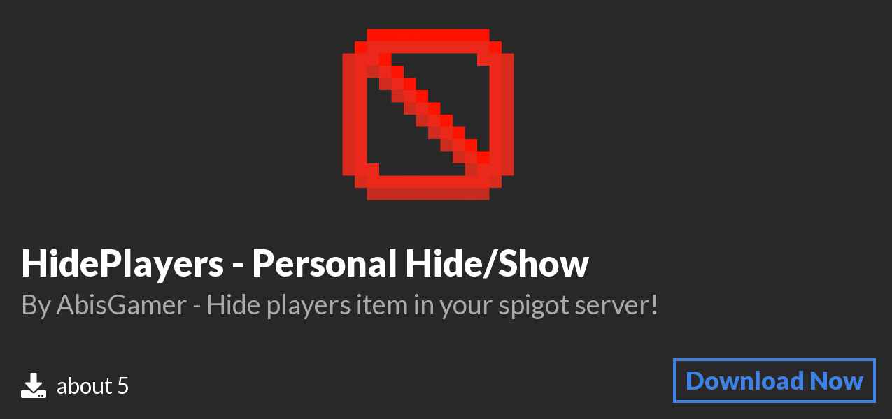 Download HidePlayers - Personal Hide/Show on Polymart