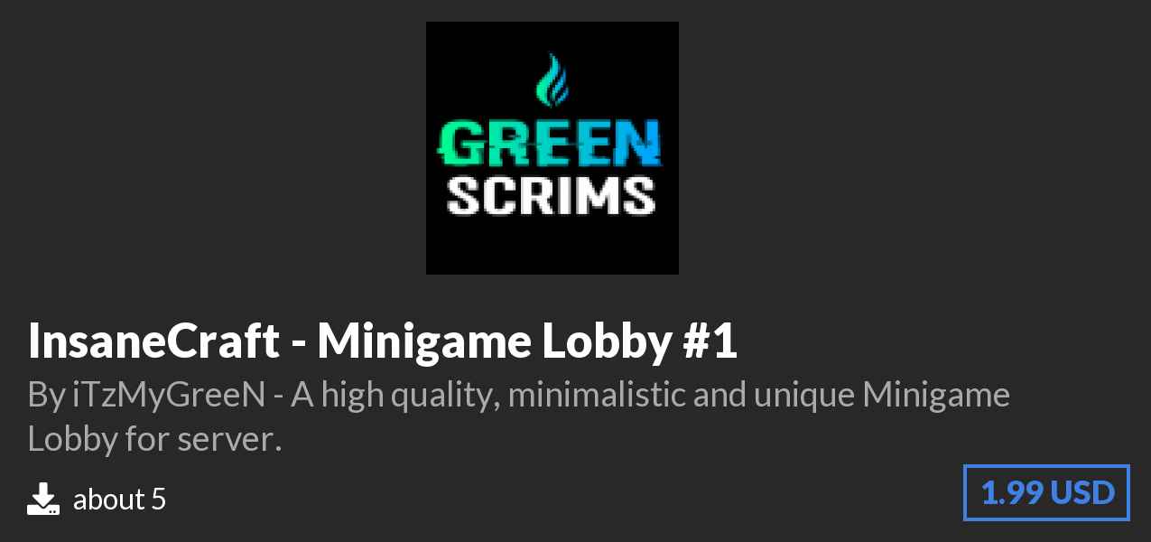 Download InsaneCraft - Minigame Lobby #1 on Polymart