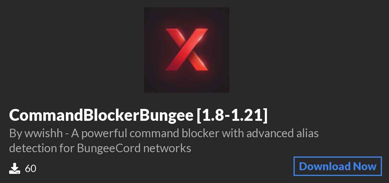 Download CommandBlockerBungee [1.8-1.21] on Polymart