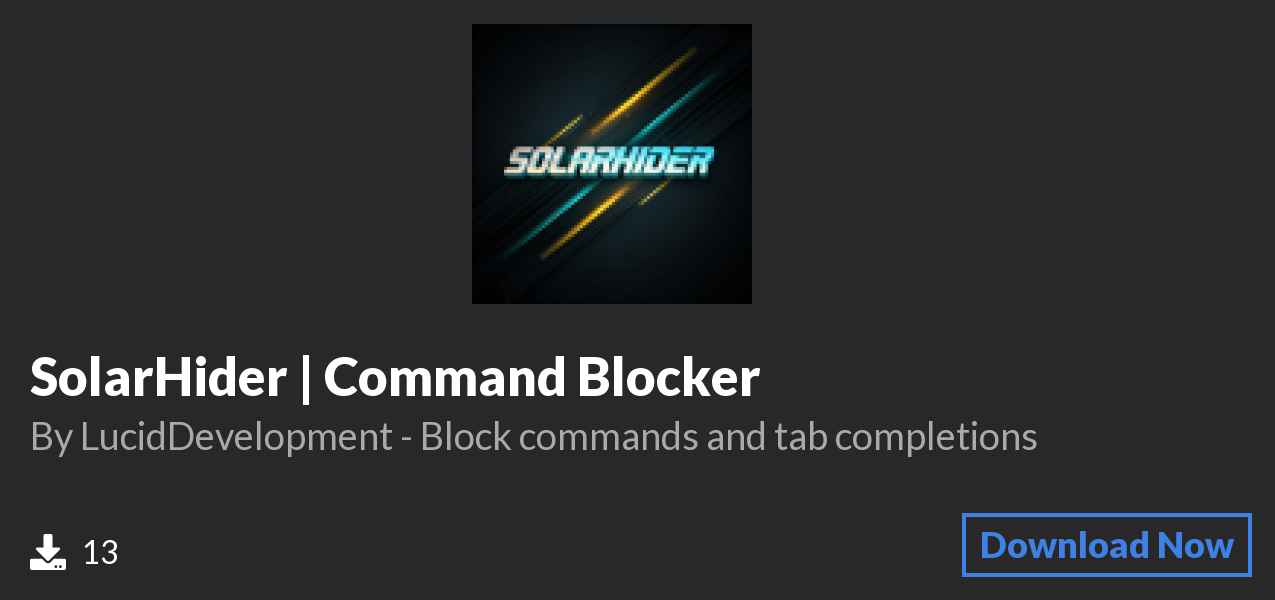 Download SolarHider | Command Blocker on Polymart