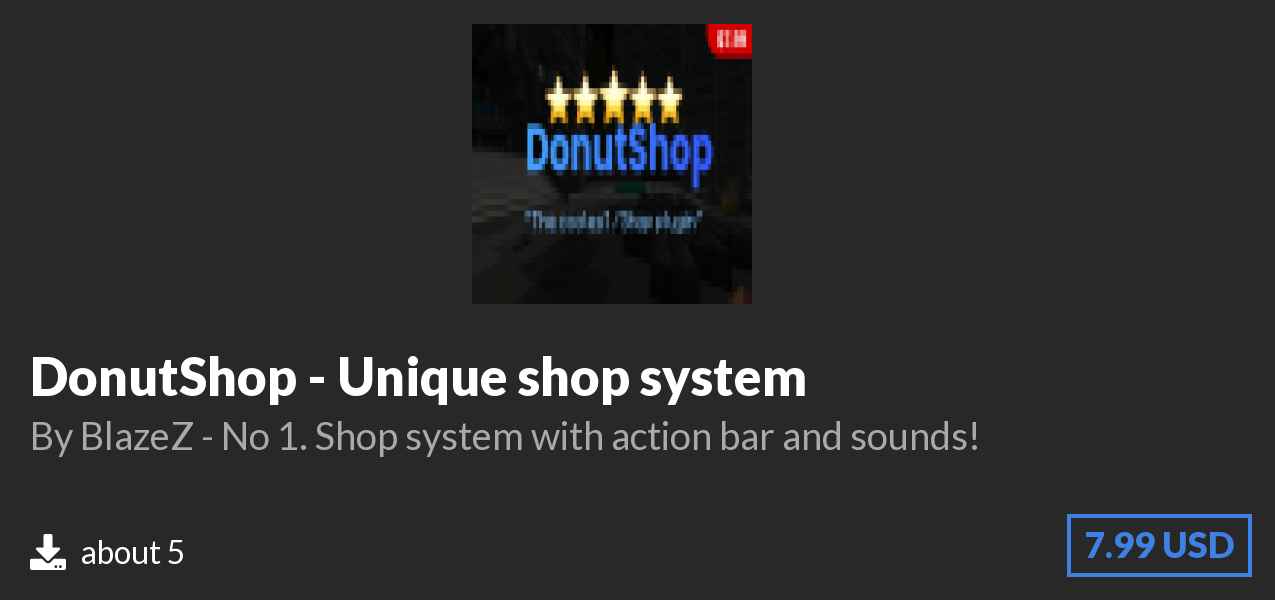 Download DonutShop - Unique shop system on Polymart