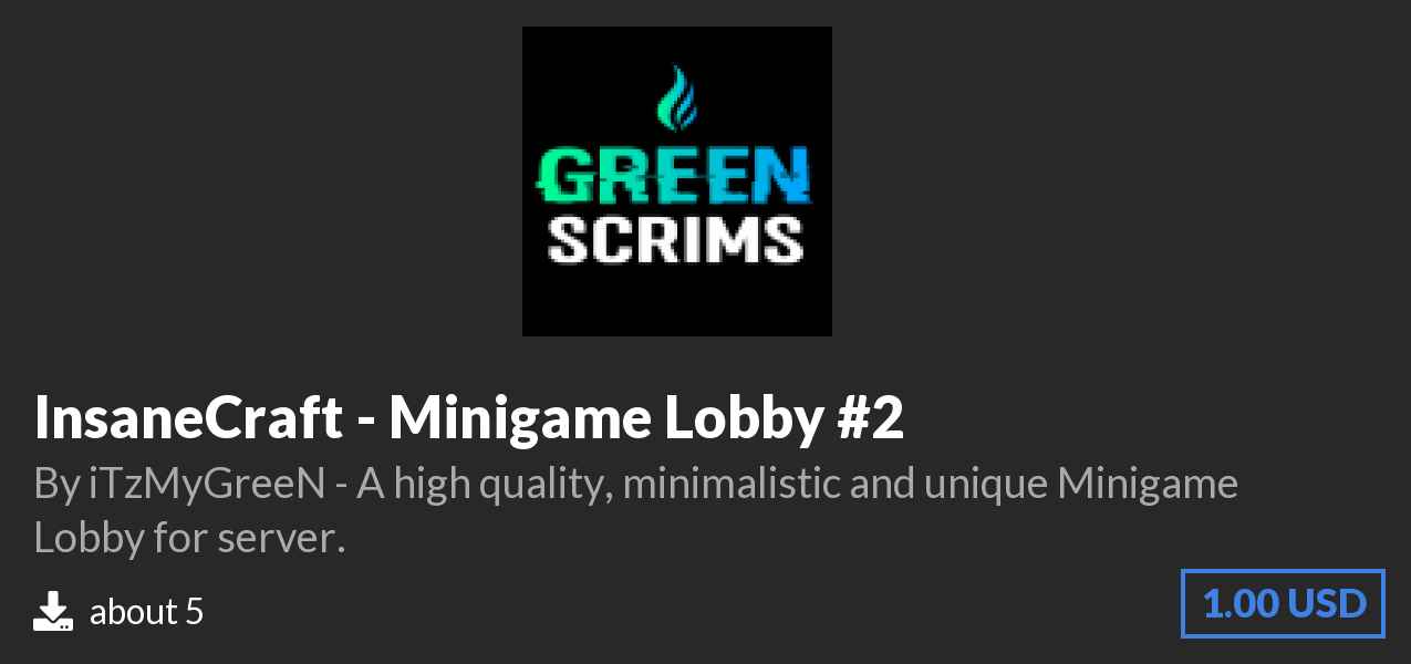 Download InsaneCraft - Minigame Lobby #2 on Polymart
