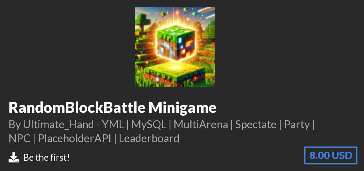 Download RandomBlockBattle Minigame on Polymart