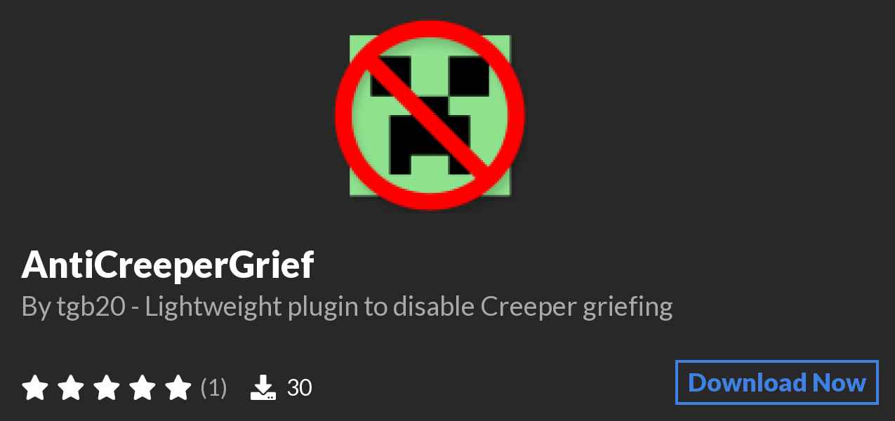 Download AntiCreeperGrief on Polymart