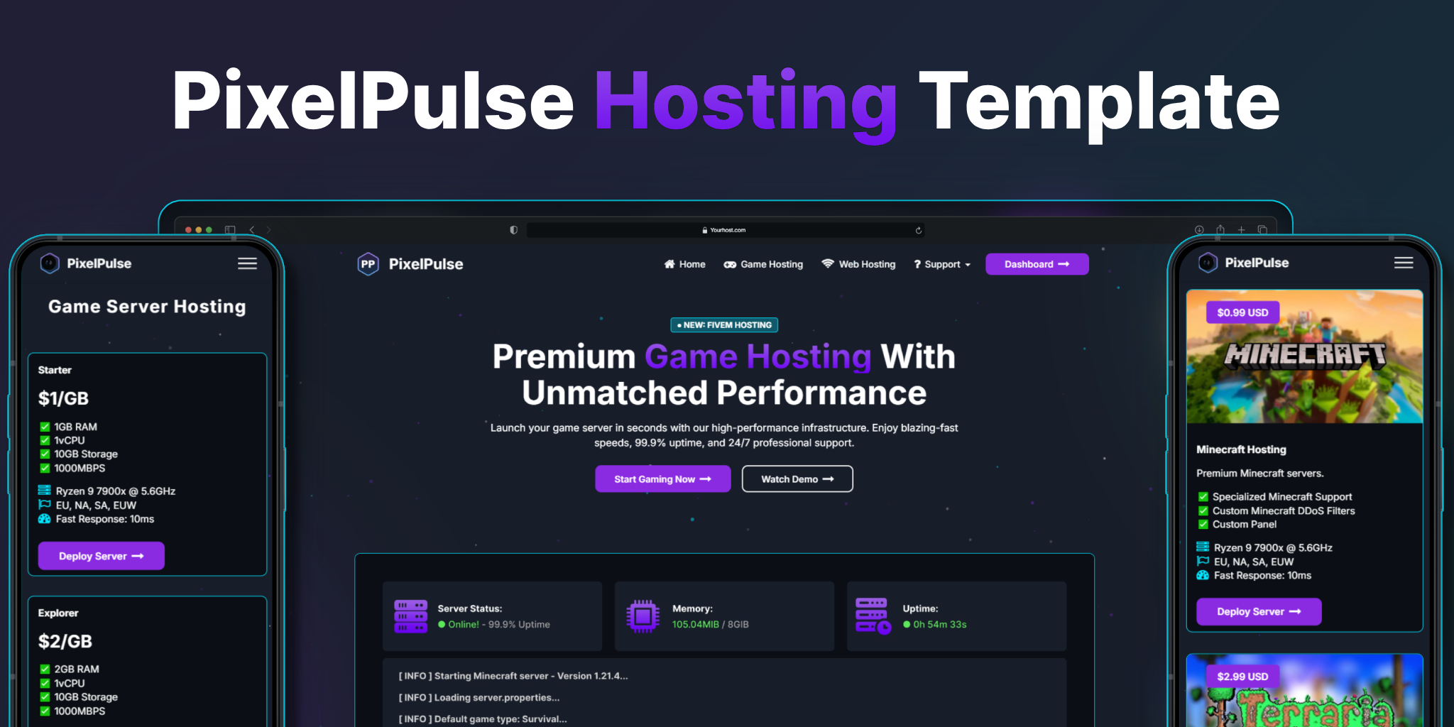 PixelPulse - Hosting Template icon