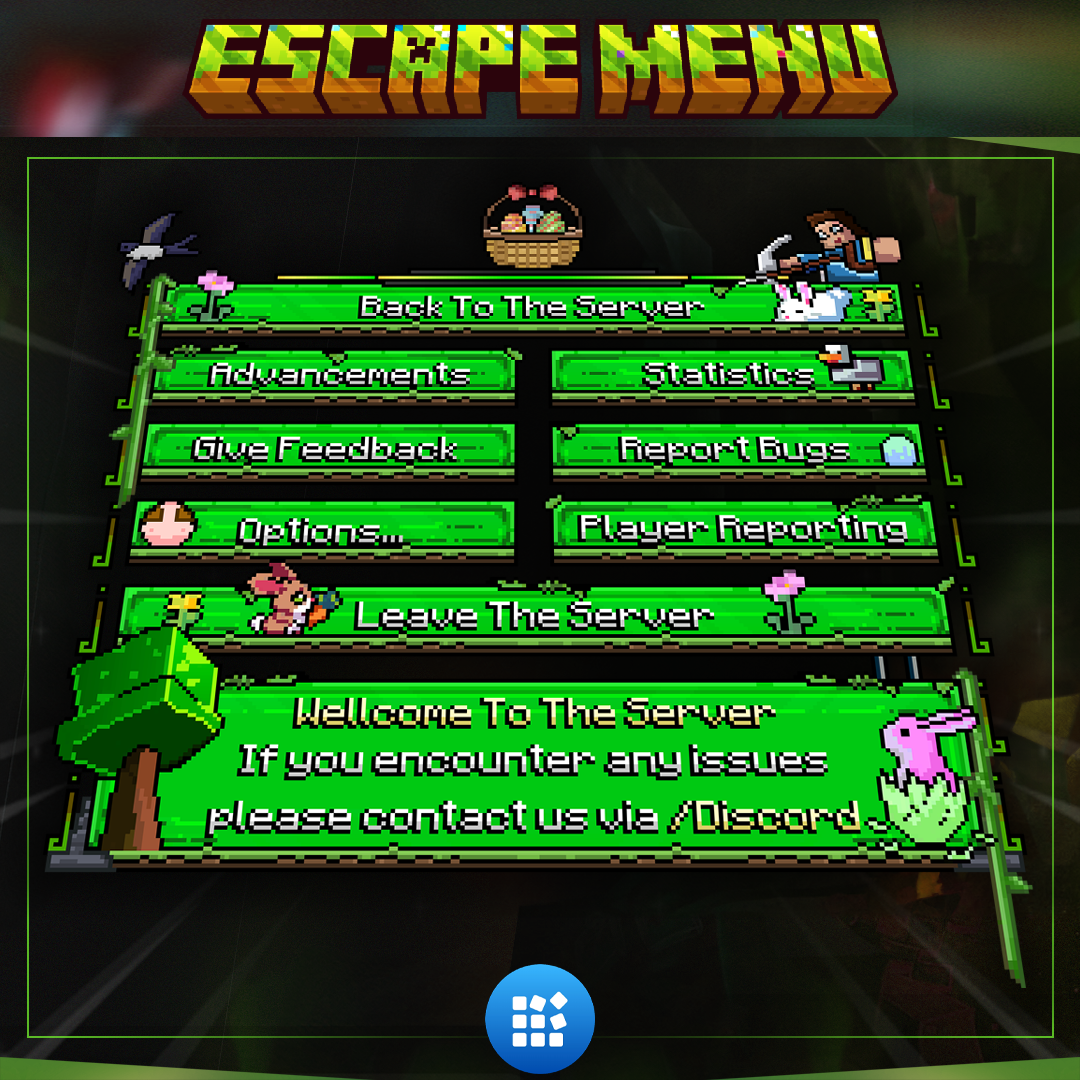 Easter Minecraft ESC Menu icon