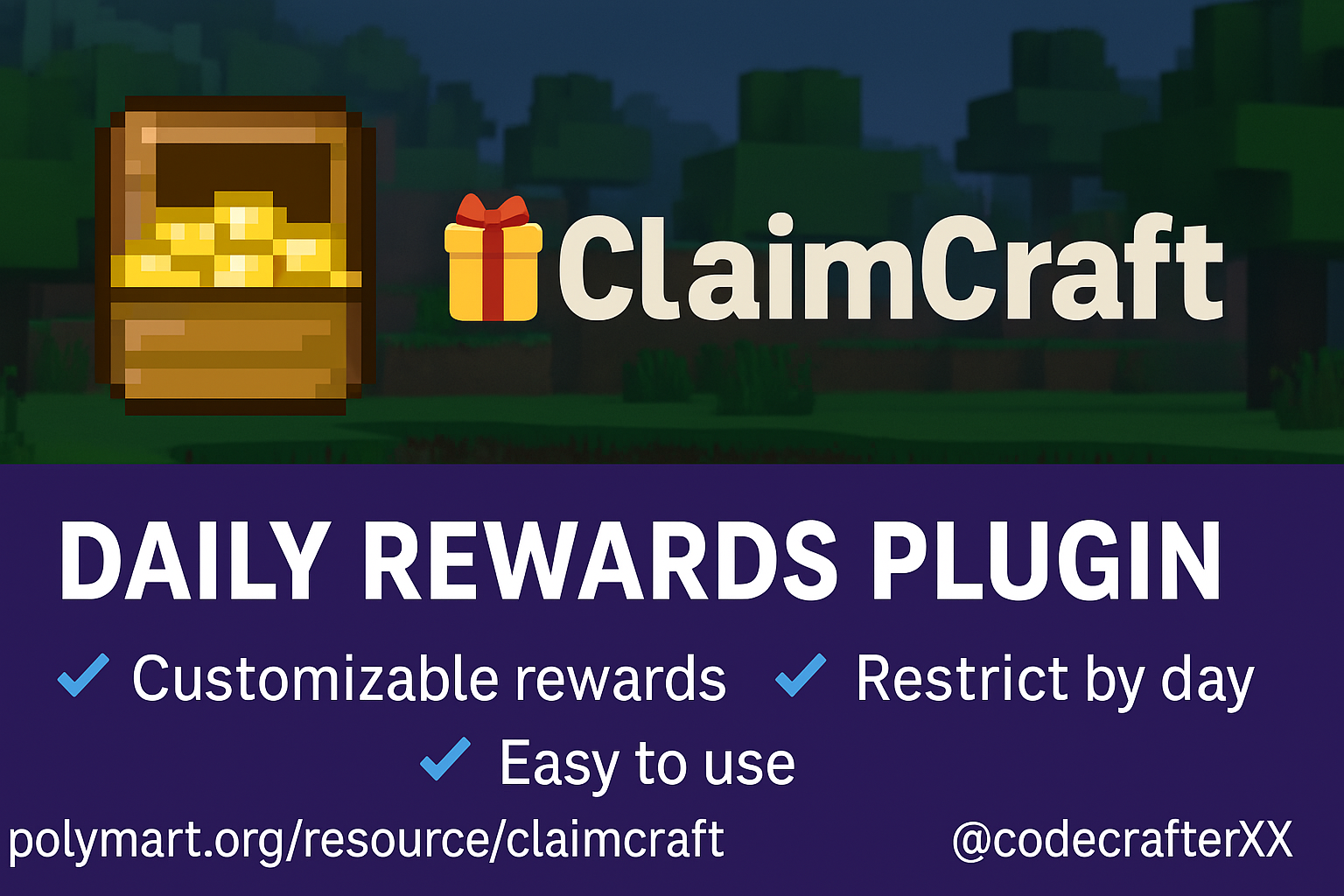 ClaimCraft Daily Rewards Plugin icon