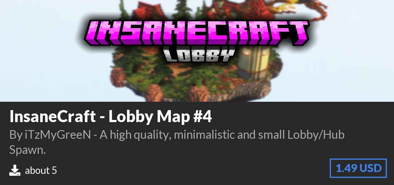 Download InsaneCraft - Lobby Map #4 on Polymart