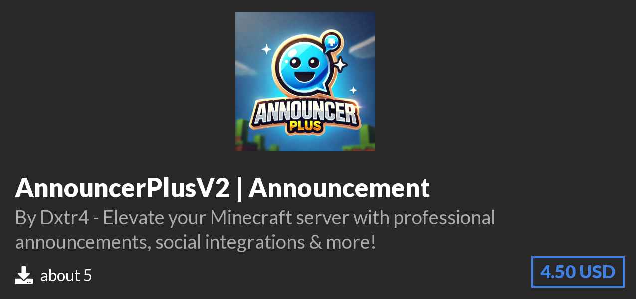Download AnnouncerPlusV2 | Announcement on Polymart