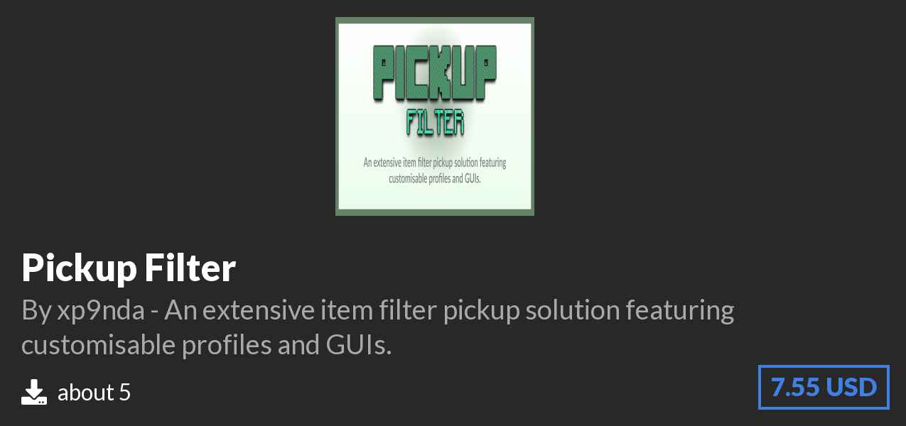 Download Pickup Filter on Polymart