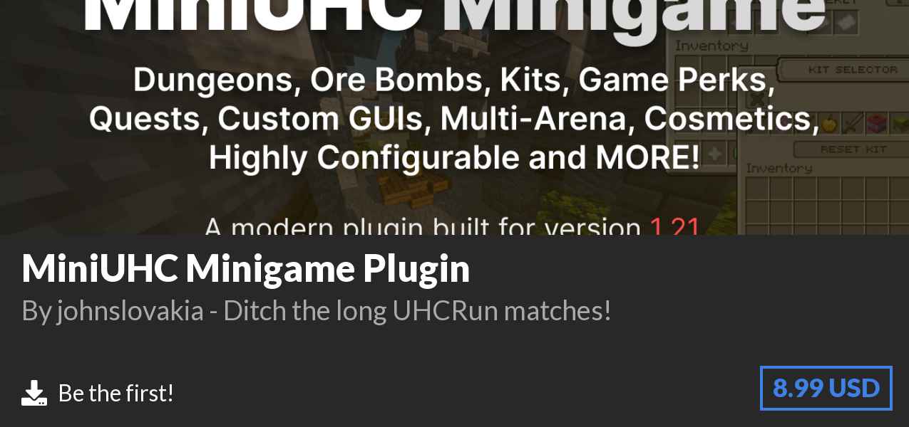 Download MiniUHC Minigame Plugin on Polymart