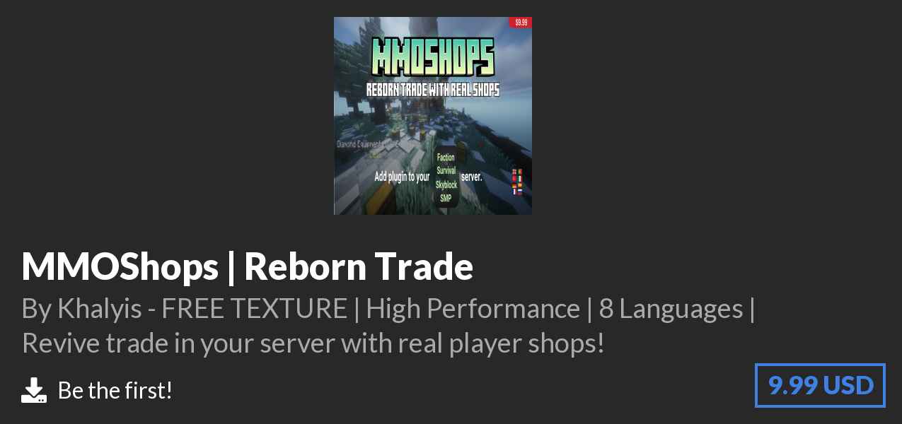 Download MMOShops | Reborn Trade on Polymart