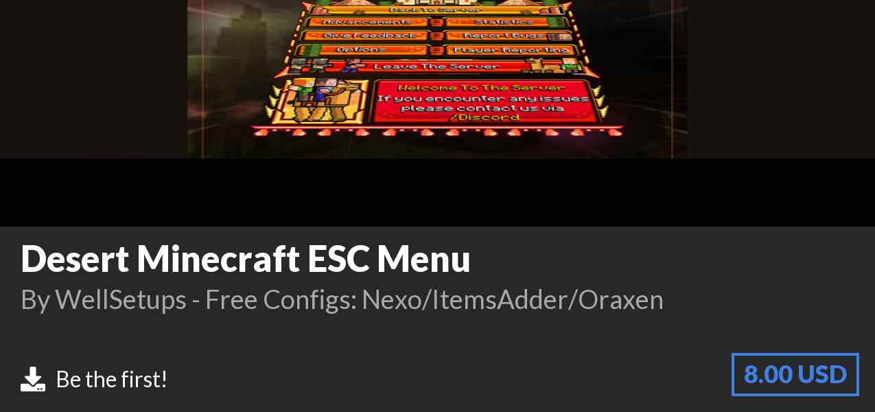 Download Desert Minecraft ESC Menu on Polymart