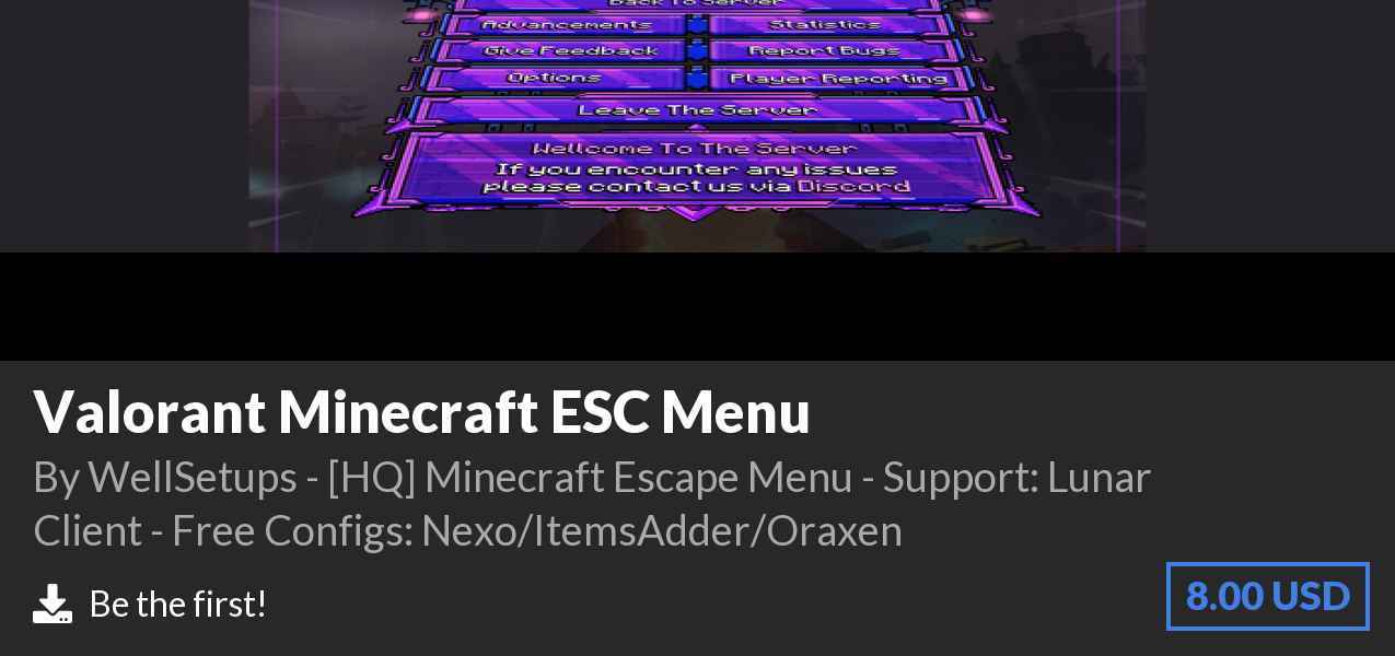 Download Valorant Minecraft ESC Menu on Polymart