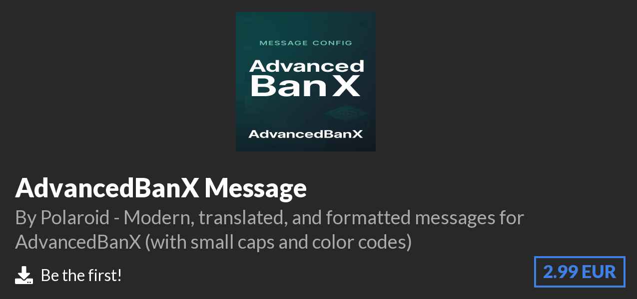 Download AdvancedBanX Message on Polymart