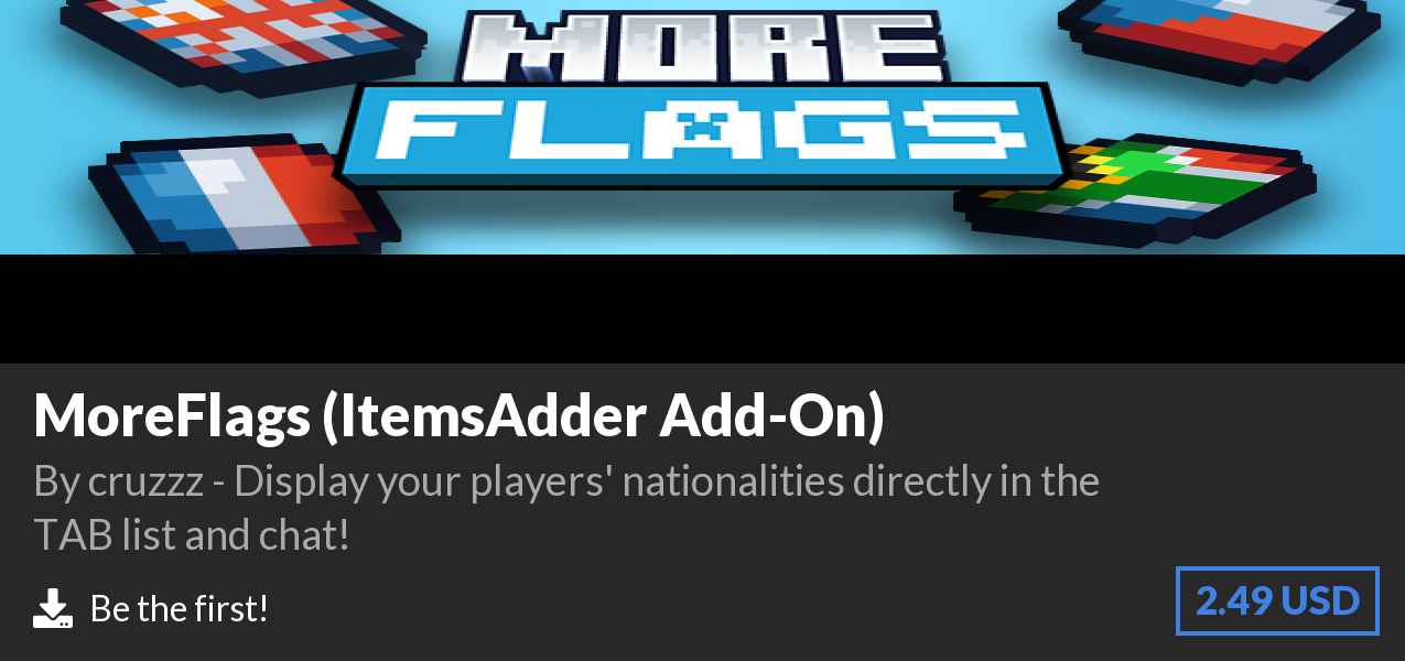 Download MoreFlags (ItemsAdder Add-On) on Polymart
