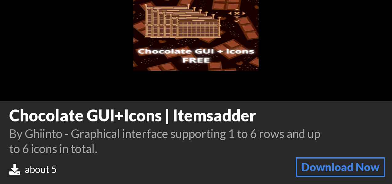Download Chocolate GUI+Icons | Itemsadder on Polymart